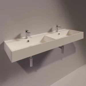 AG141DSABBIAMATT Подвесная раковина настенная прямоугольная Simas Agile бежевая