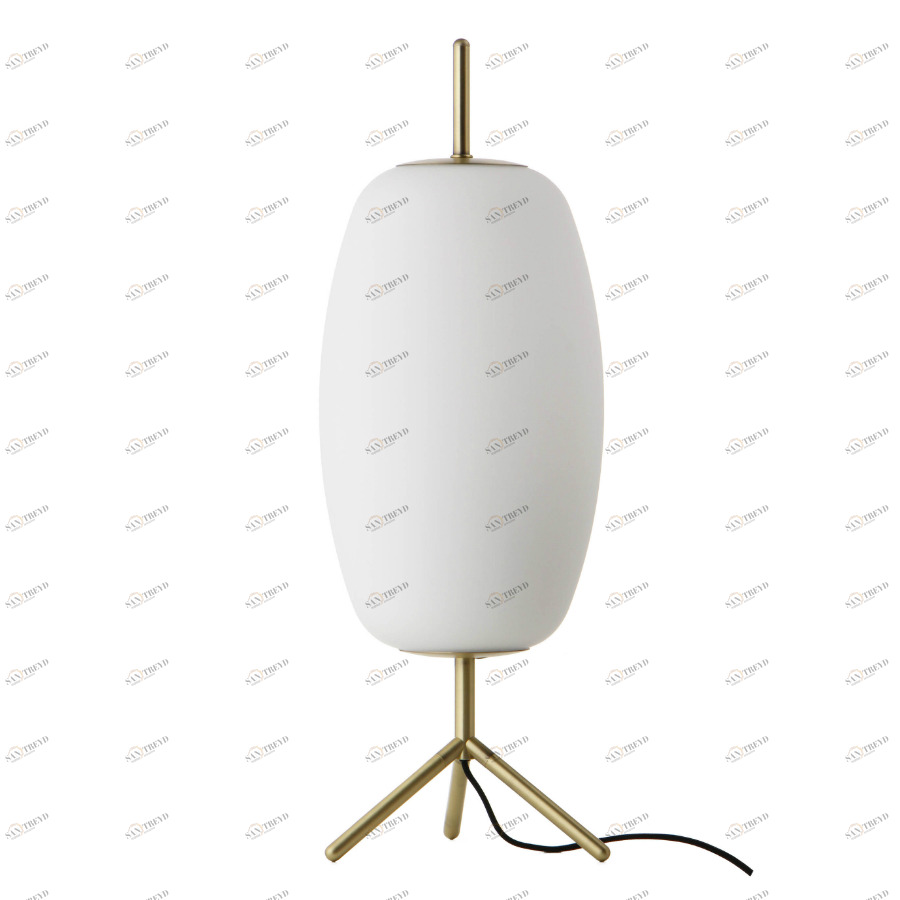 Лампа настольная белый опал 20 см стекло Silk 2577_01184011 FRANDSEN  00-3880849 Бежевый;белый 