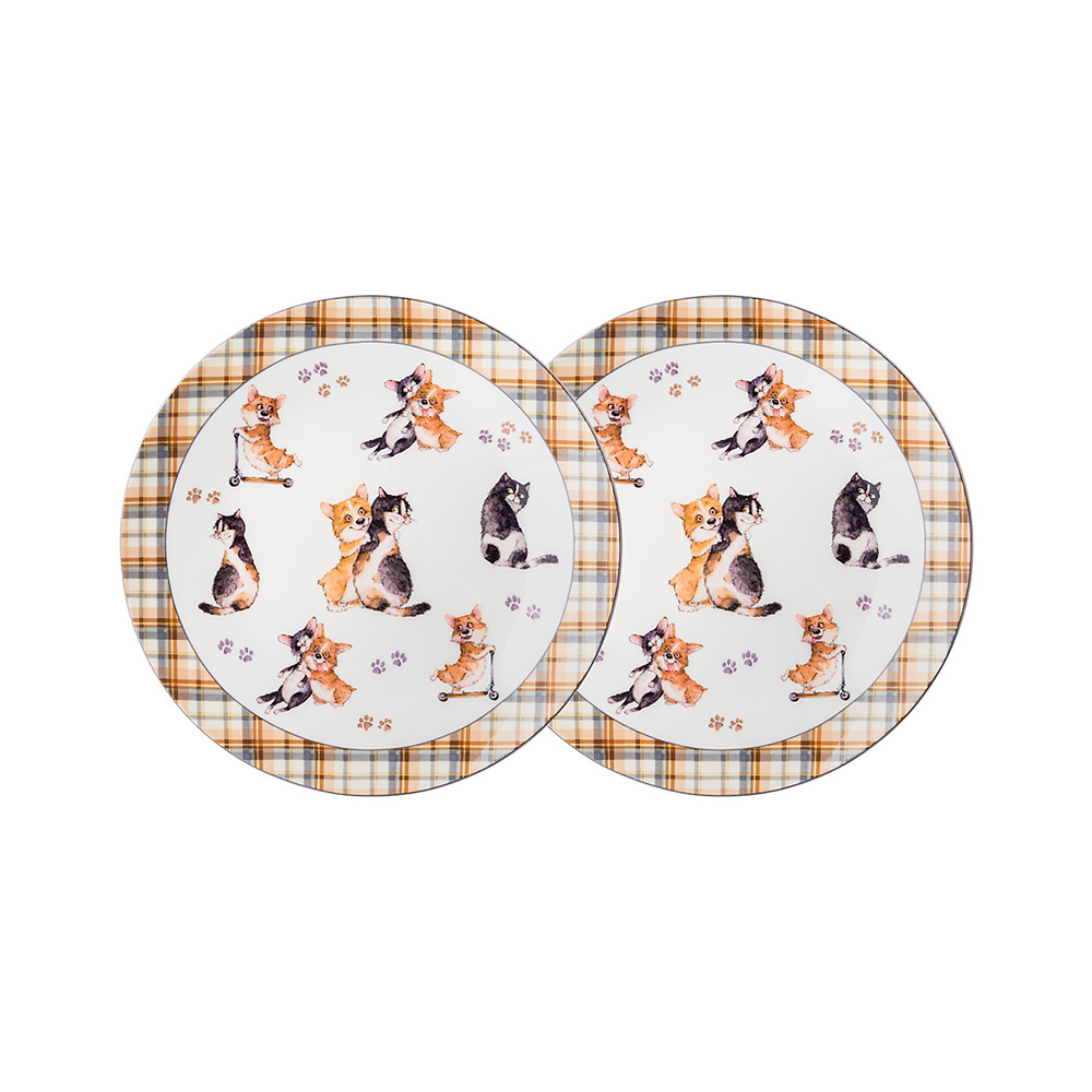 415-2182 Посуда фарфоровая Набор закусочных тарелок "OWLS PARTY" 2 ШТ Lefard 