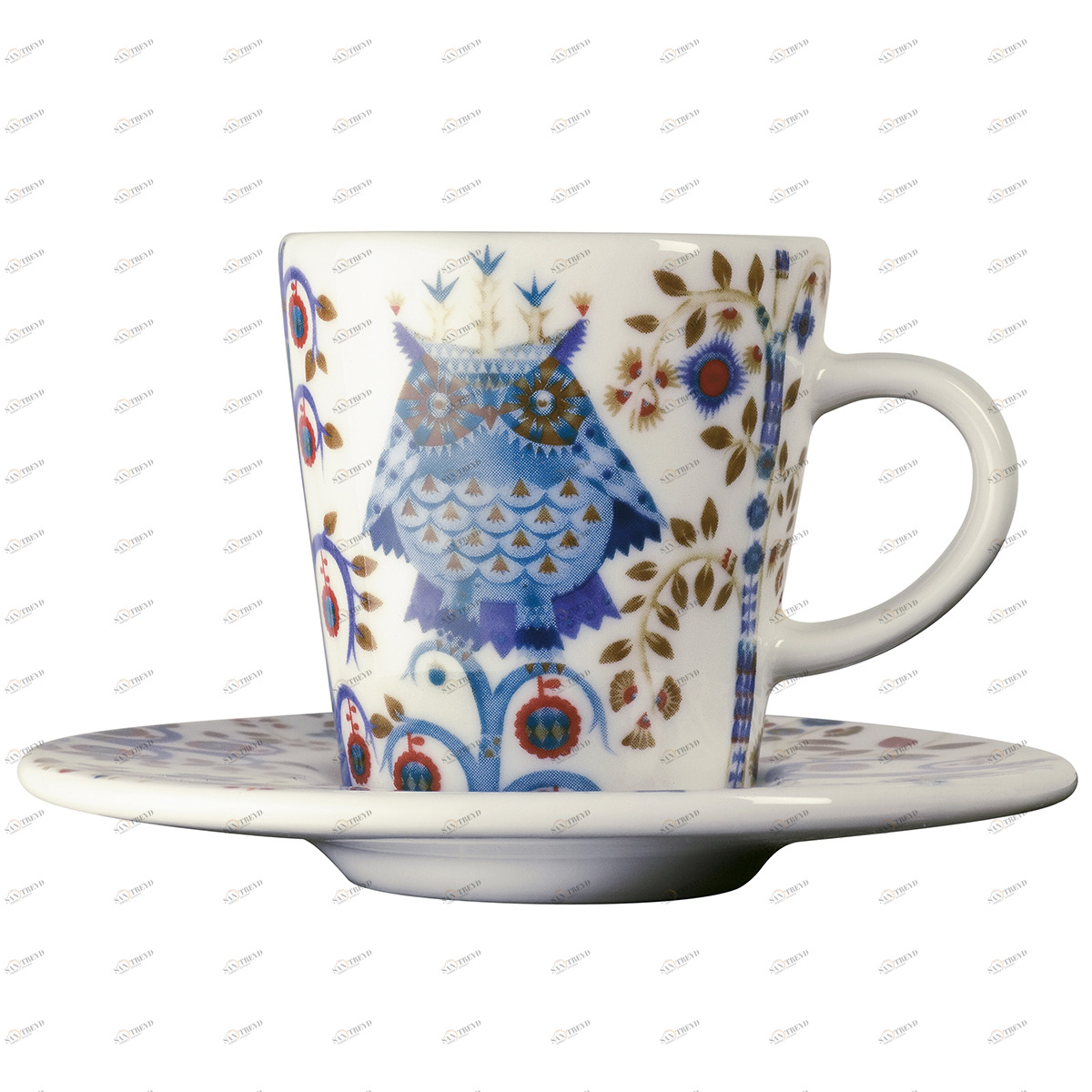 Чашка для кофе эспрессо "Taika" с синей совой IITTALA СОВРЕМЕННЫЙ 081794 Разноцветный 