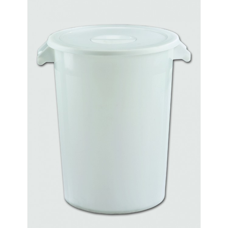 231101 DENOX Бак пластиковый белый с крышкой с ручками 100 л. Белый 