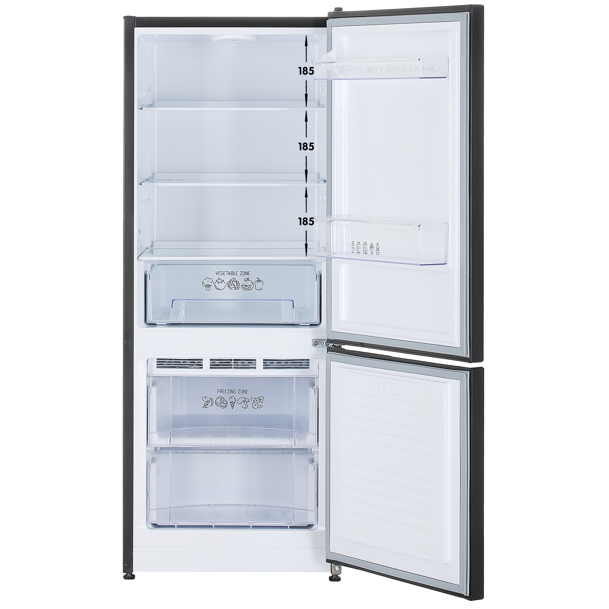 9953409 Холодильник с морозильником   Nordfrost NRB 121 B черный STDN-0102841 - Вид №1