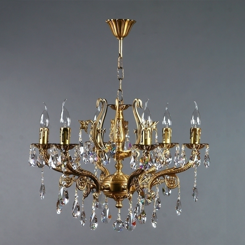 096696 Люстра Ambiente 6L 8828/6 AB Tear Drop Mantra Ferro