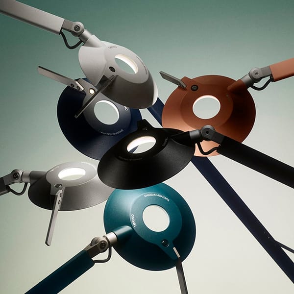 Алюминиевая настольная лампа с зажимом с гибким рычагом In Stock Stilnovo ARCH-00017101