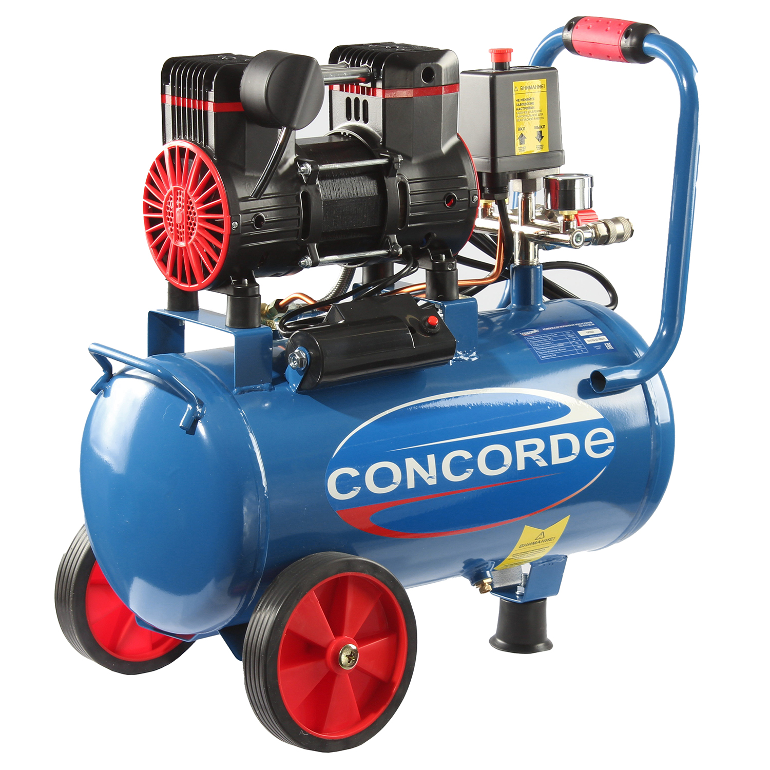 Компрессор поршневой безмасляный Concorde CD-OC130/24 9175538 STDN-0032842 - Вид №3