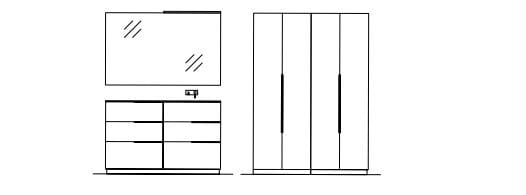Модульный шкаф для белья Ideagroup пространство-время ARCH-00095041 - Вид №3
