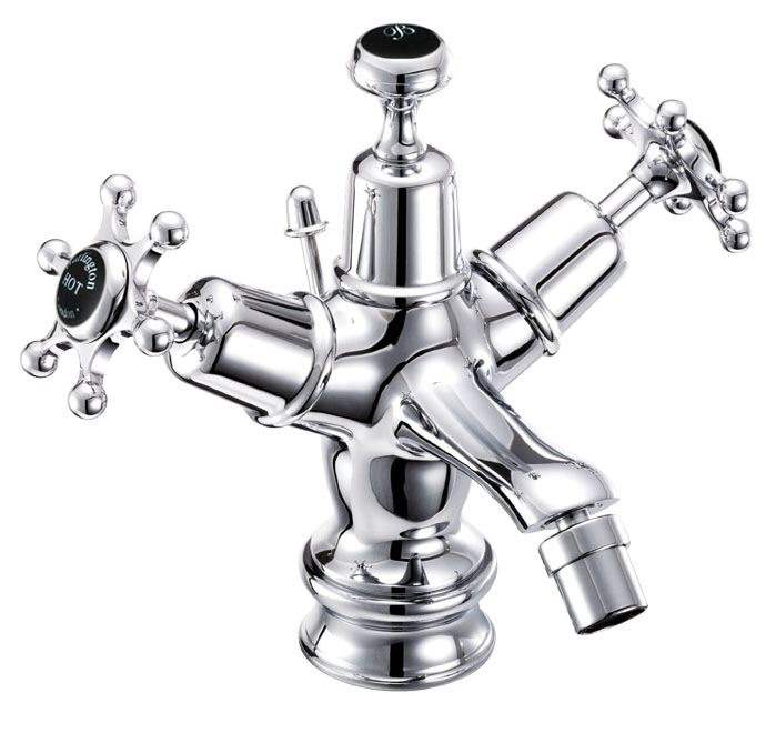 Burlington Смеситель для биде Birkenhead Regent с выталкивающим клапаном с акцентом Медичи BIR13 MED  - Вид №1