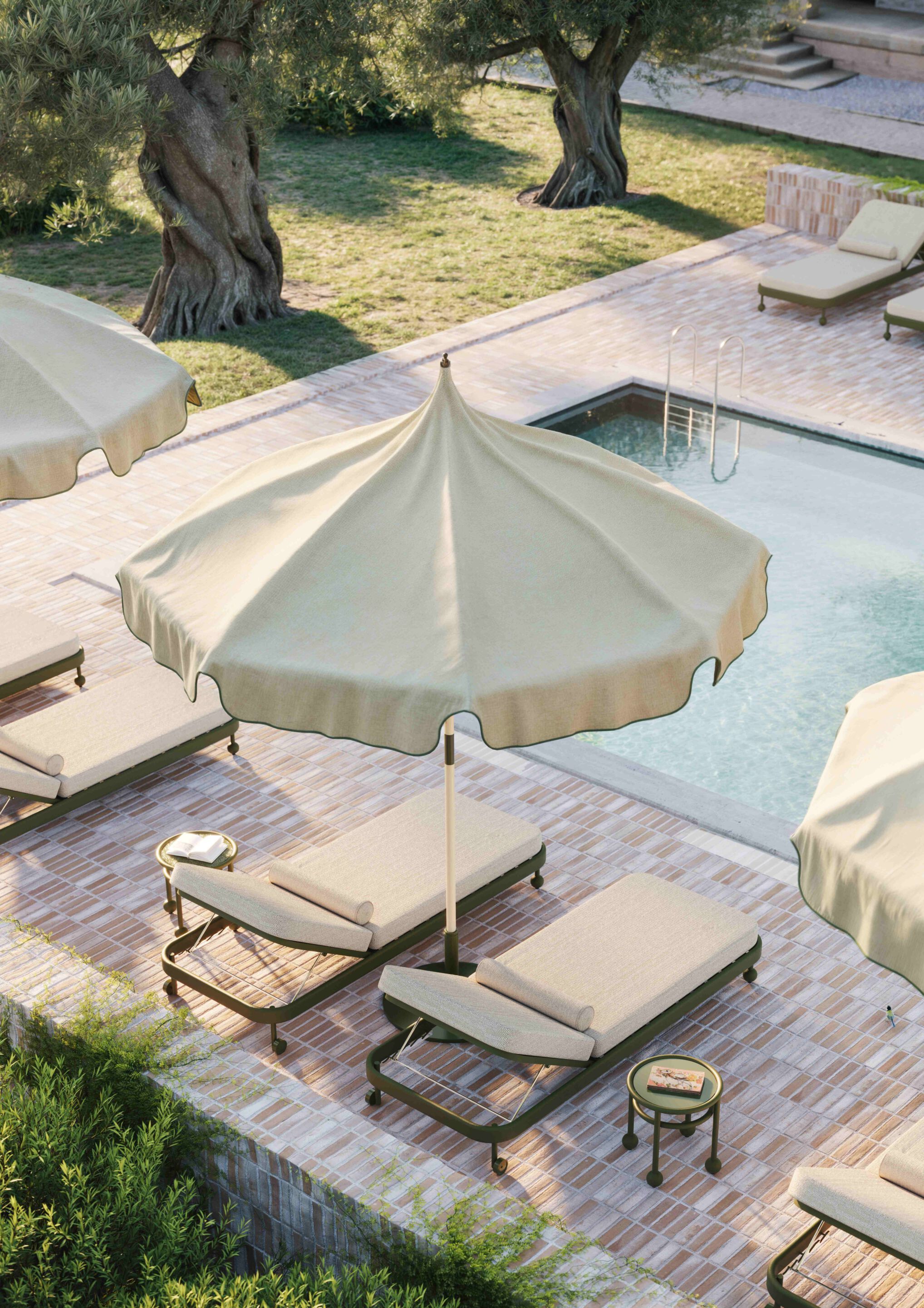 Алюминиевый круглый стол для сервировки сада FJAKA медленный ARCH-00102948 - Вид №5