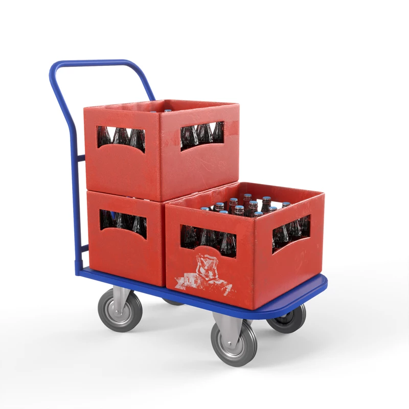 Тележка платформенная ТПТ (г/п 400 кг, 900x600 мм, колеса серая резина 160 мм) Верстакофф 65-8877