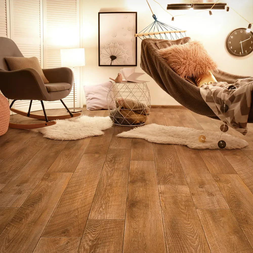 Линолеум полукоммерческий KREAFORTA Катанга 3.5 м - коричневый под дерево 89427482 STLM-1578124