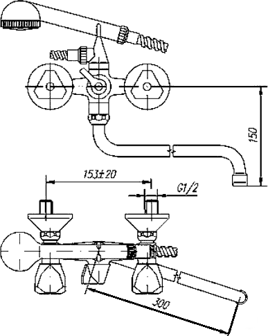 145-0057-02 Смеситель Mofem Metallica Santreyd - Вид №1