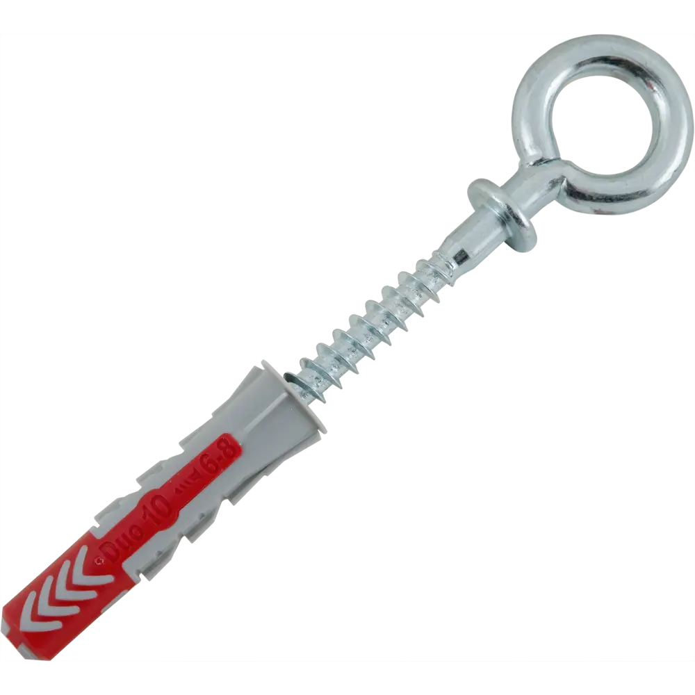 Дюбель универсальный DuoPower 10x50 мм, крюк-кольцо, 2 шт. 81933207 STLM-2197411 FISCHER 