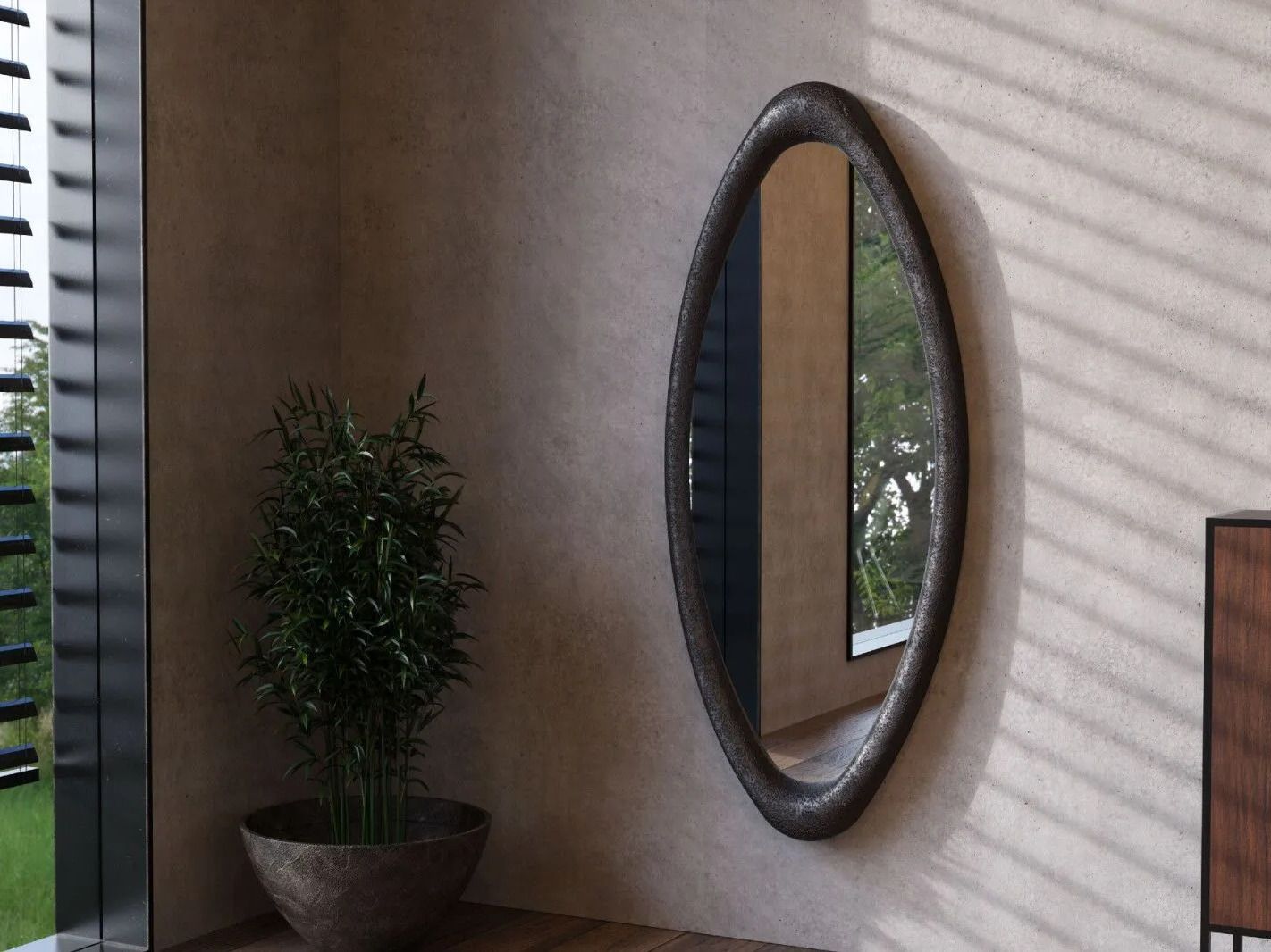 Овальное зеркало из стекловолокна GANSK CYCLE ARCH-00092173 - Вид №3