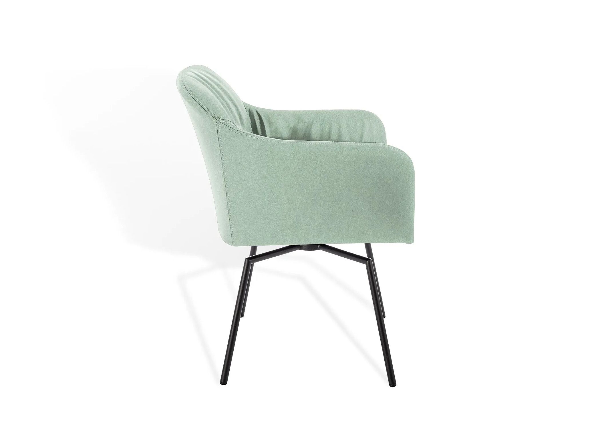 Мягкий стул с подлокотниками и крестообразной рамой KFF Youma Casual ARCH-00141105 - Вид №9