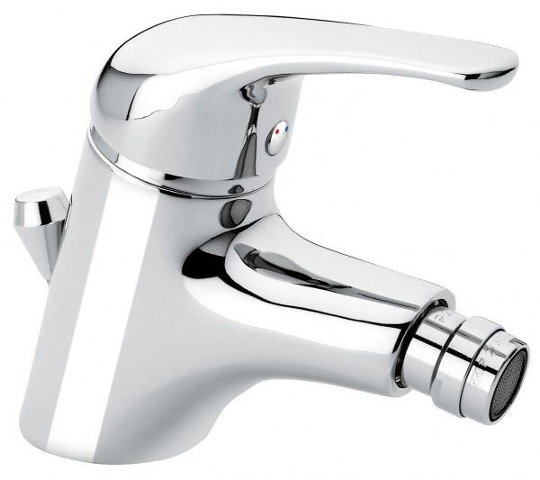 9004BC Смеситель Ambra с донным клапаном для биде, цвет белый-хром EMMEVI