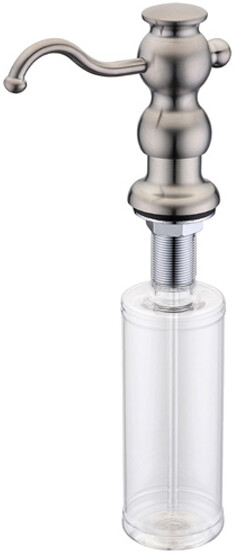 Встраиваемый дозатор ZorG Inox ZR-25 STEEL для жидкого мыла, сталь