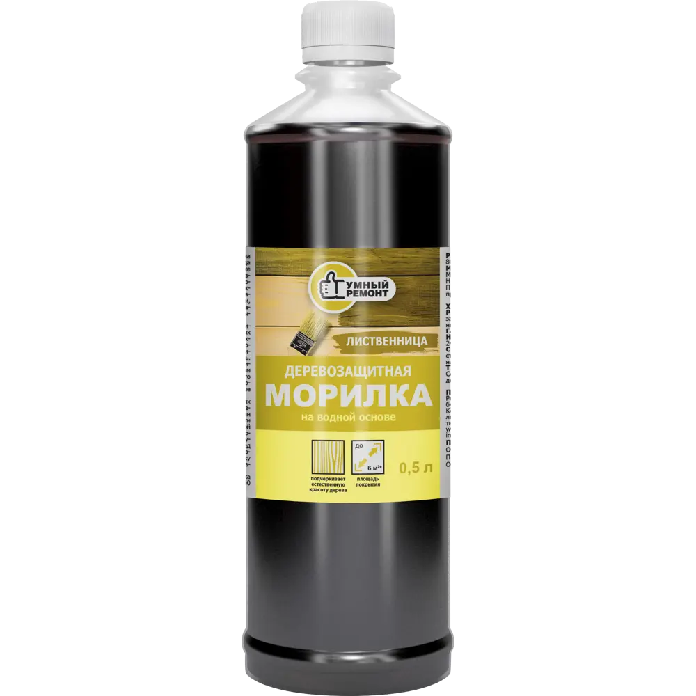 Морилка для дерева водная Умный ремонт 0.5 л цвет лиственница STLM-2197777 - Вид №1
