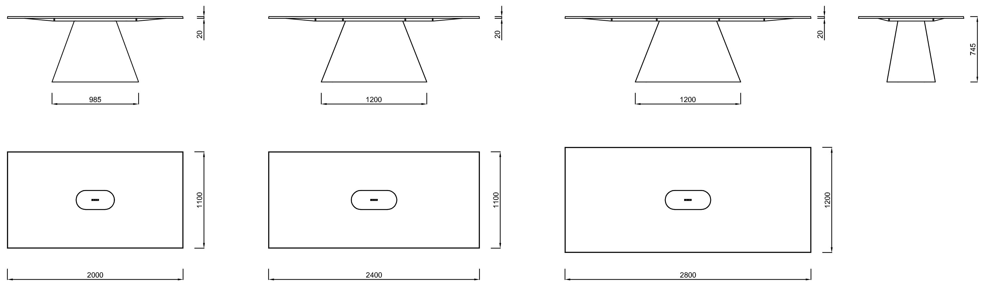 Деревянный прямоугольный стол WUDA Pedra ARCH-00082262 - Вид №2