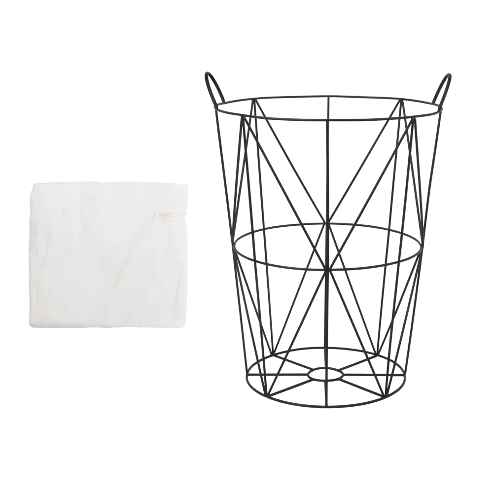 Корзина для белья Sensea Metal 60 л цвет черный 82857026 STLM-2155395 - Вид №5