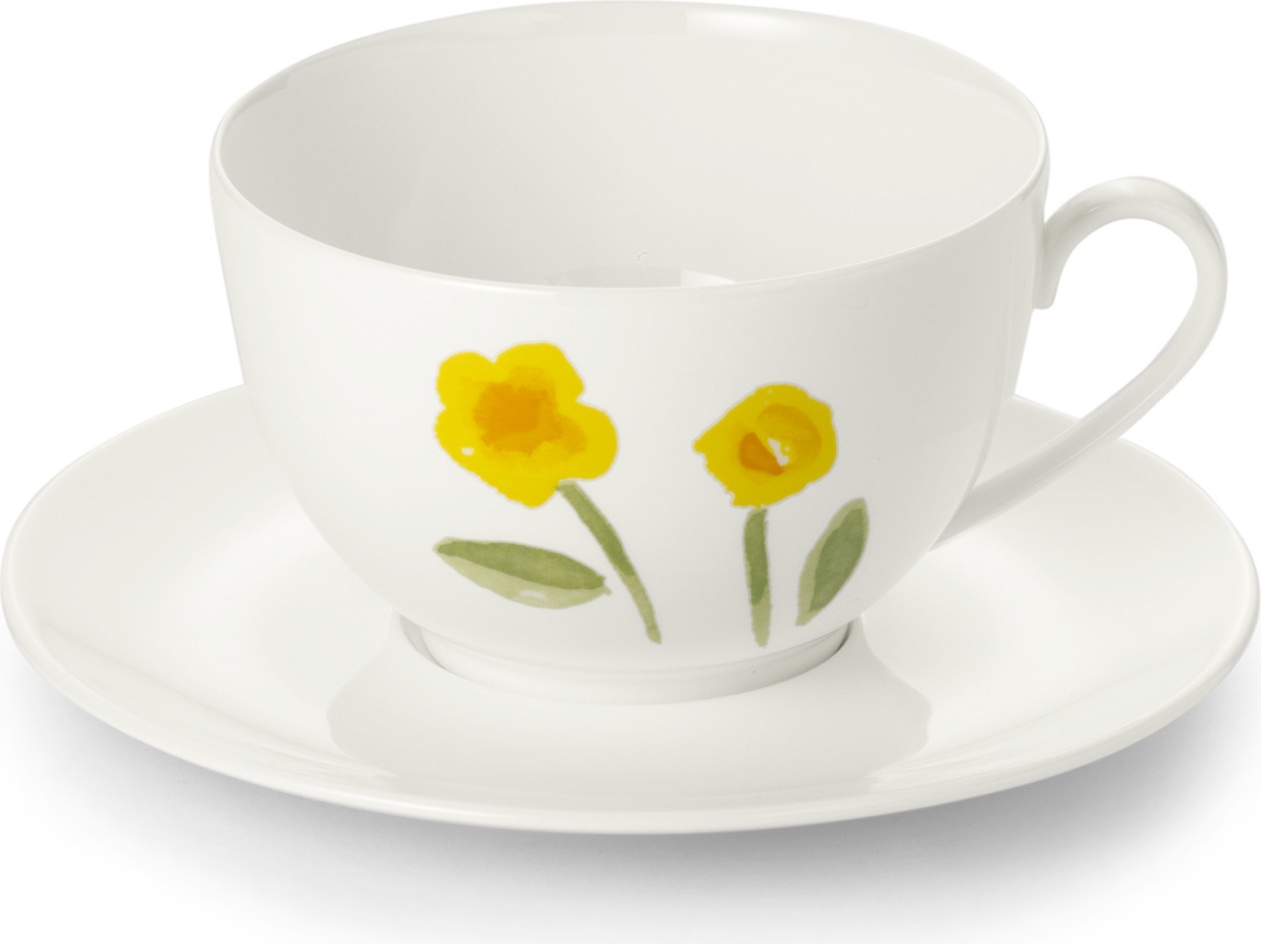 10639844 Dibbern Чашка для завтрака Dibbern "Впечатление.Нарциссы" 400мл Фарфор 