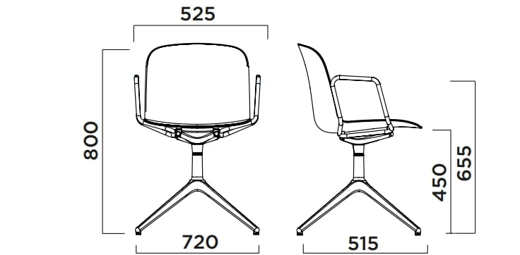 Стул из полипропилена с подлокотниками Infiniti Relief ARCH-00088144 - Вид №2