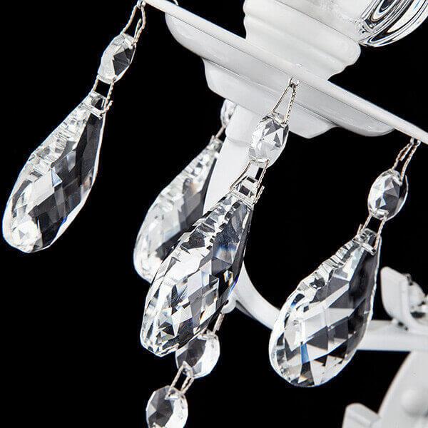 Бра хрустальное на 2 лампы белое Blossom 10077/2 глянцевый EUROSVET СВЕЧА 00-3931254 Белый;прозрачный  - Вид №2