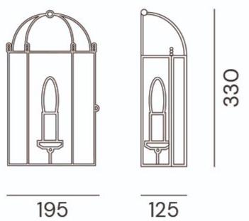 Il Fanale Настенный светильник из латуни и стекла Rilegato 503.00.80/505.00.80 - Вид №2