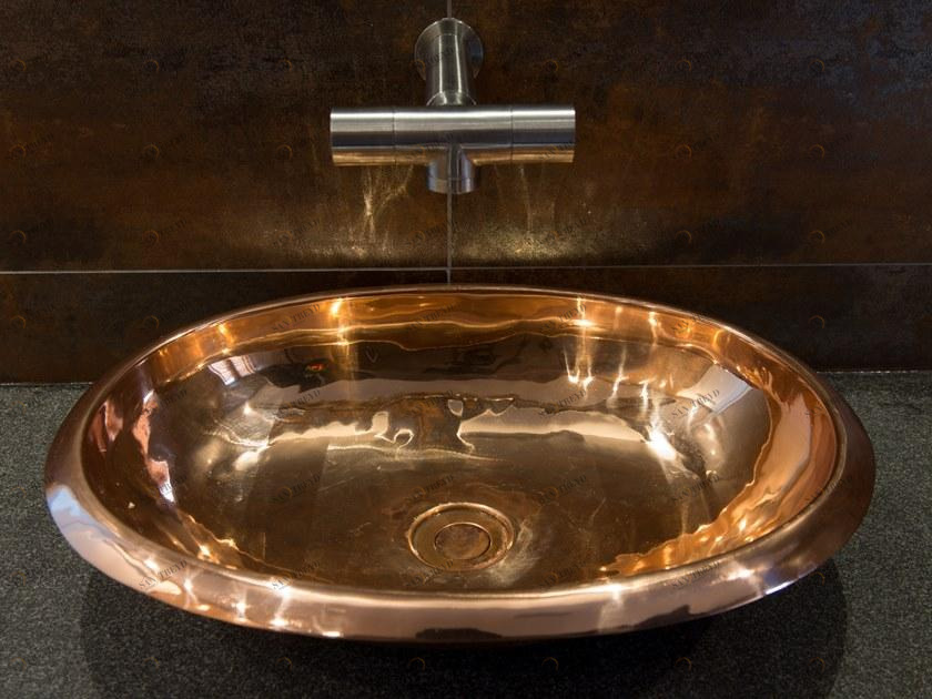 Lvcp07 Накладная раковина на столешницу  овальная BLEU PROVENCE Lavabi in metallo