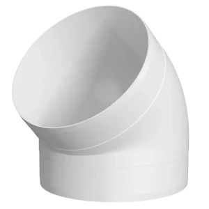 Колено круглое Fonet D150 мм 45 градусов пластик