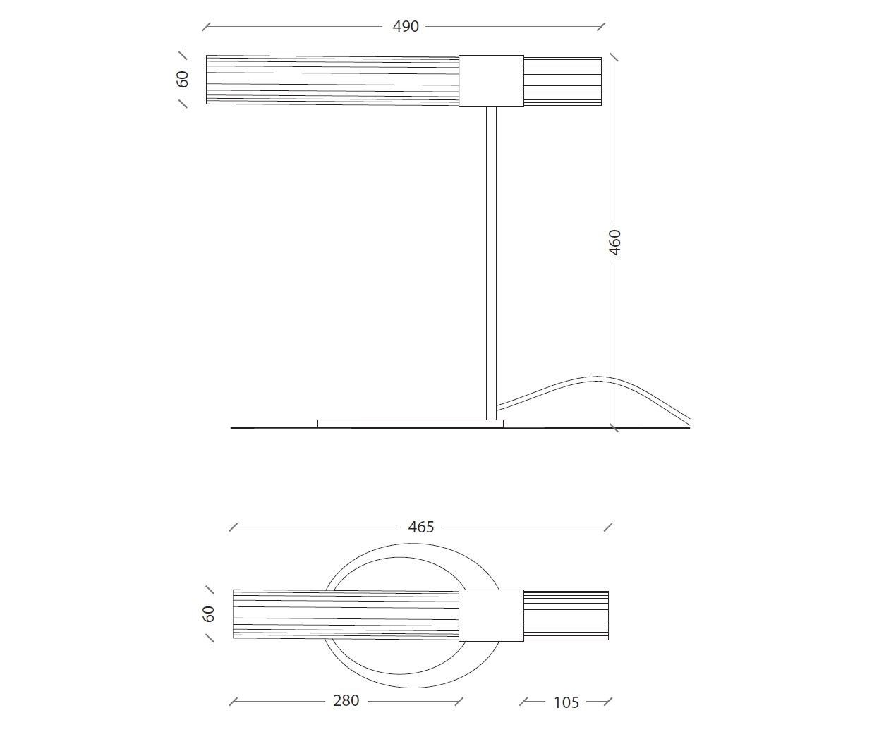 Светодиодная настольная лампа из латуни и цветного стекла LUCE TU Sbarlusc ARCH-00072736 - Вид №5