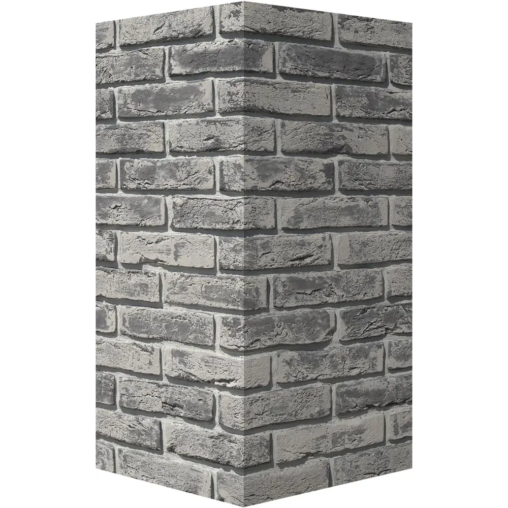 Угловой камень искусственный Лондон Брик матовый серо-молочный 2.46 м. п WHITE HILLS STLM-2132873
