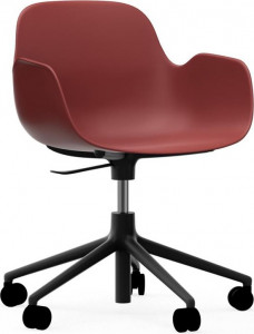 606155 Кресло Swivel 5W Gaslift Black Alu Red Normann Copenhagen Form