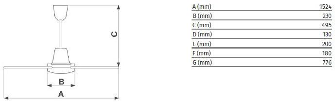 Vortice Потолочный вентилятор Nordik international plus 61744 - Вид №3