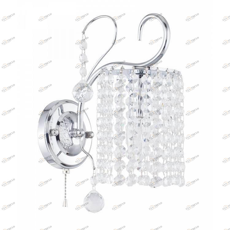 Бра хрустальное хром Leona FR1127-WL-01-CH FREYA LEONA 00-3928150 Прозрачный;хром 