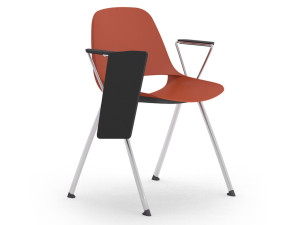 Стул для конференций из стали и полипропилена с опрокидыванием