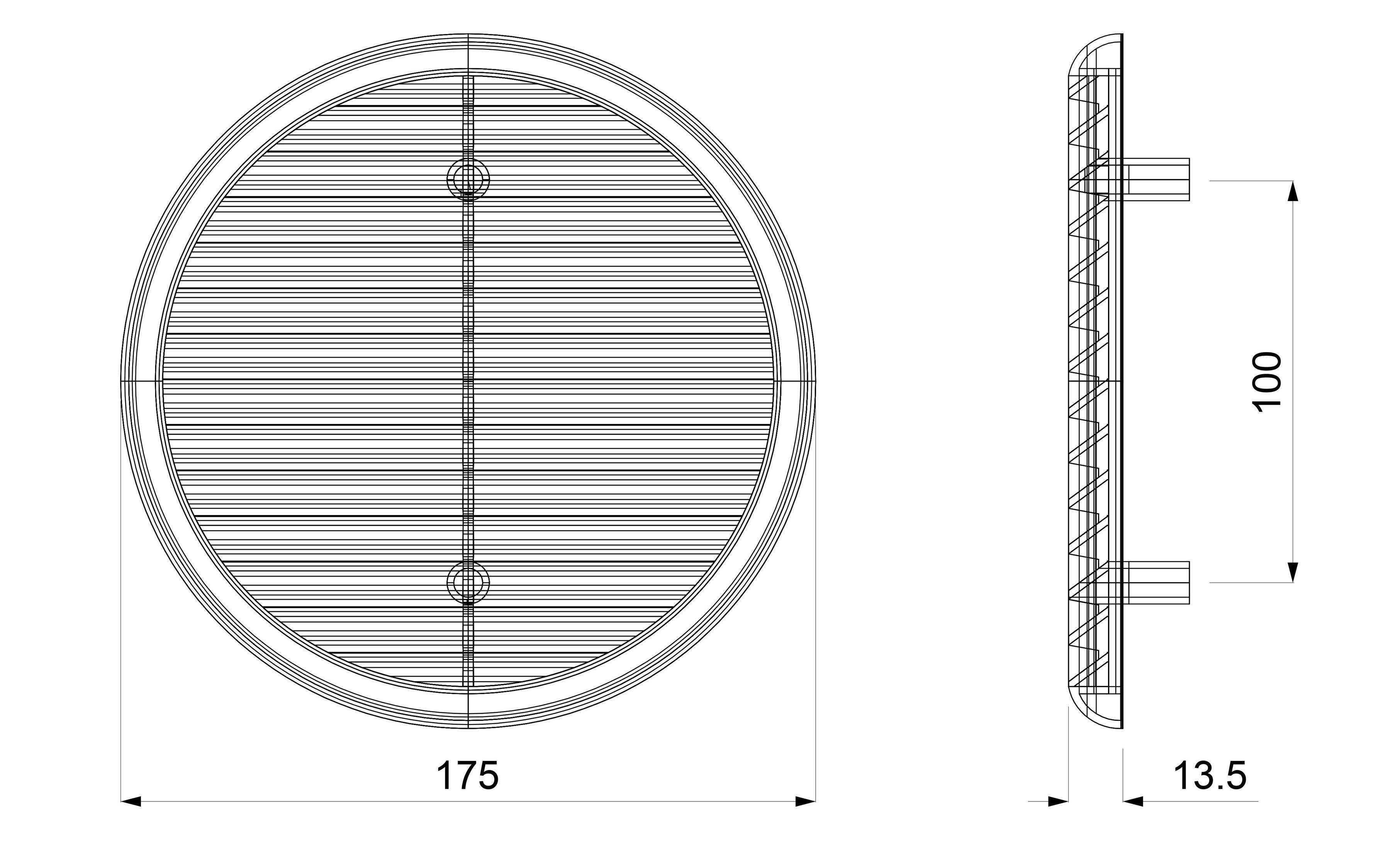 Универсальная круглая решетка First Corporation вентиляция ARCH-00070787 - Вид №4