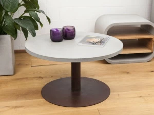 CO33 Круглый журнальный столик из бетона Tabula Bltr80