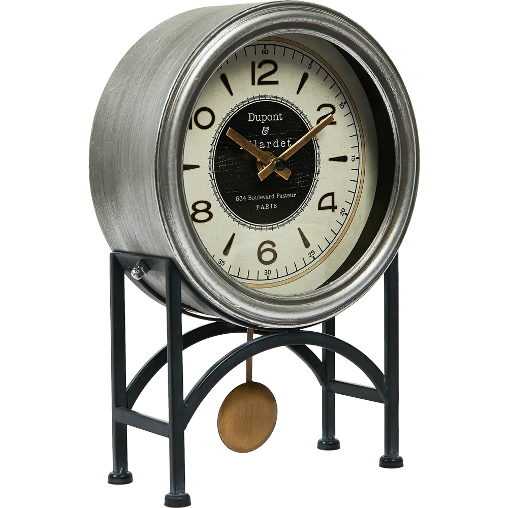 Часы настольные Dream River Маятник EA13242 круглые МДФ цвет серый/черно-белый бесшумные ø18.5 Осень STLM-2074908 - Вид №3