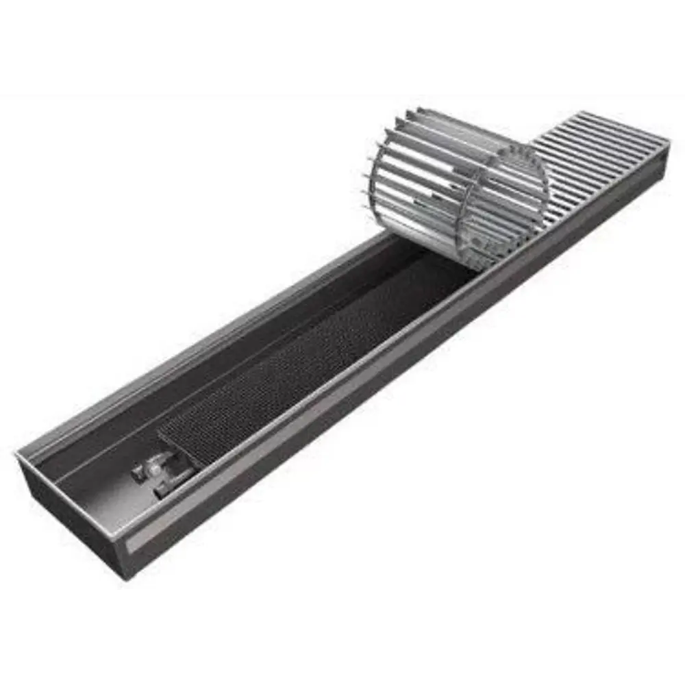 Внутрипольный конвектор КЗТО Бриз 2400x200x80 мм боковое подключение 1 теплообменник с решеткой Отсутствует STLM-2101558 - Вид №1