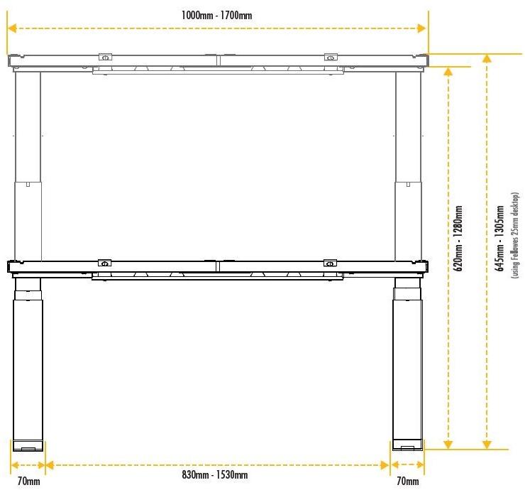 Fellowes Основание для двойного рабочего места с регулируемой высотой  9696001  - Вид №8