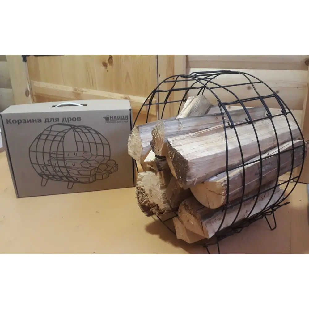 Дровница 40x41.5x26.5 см сталь черный 85642612 STLM-2080541 Santreyd  - Вид №3