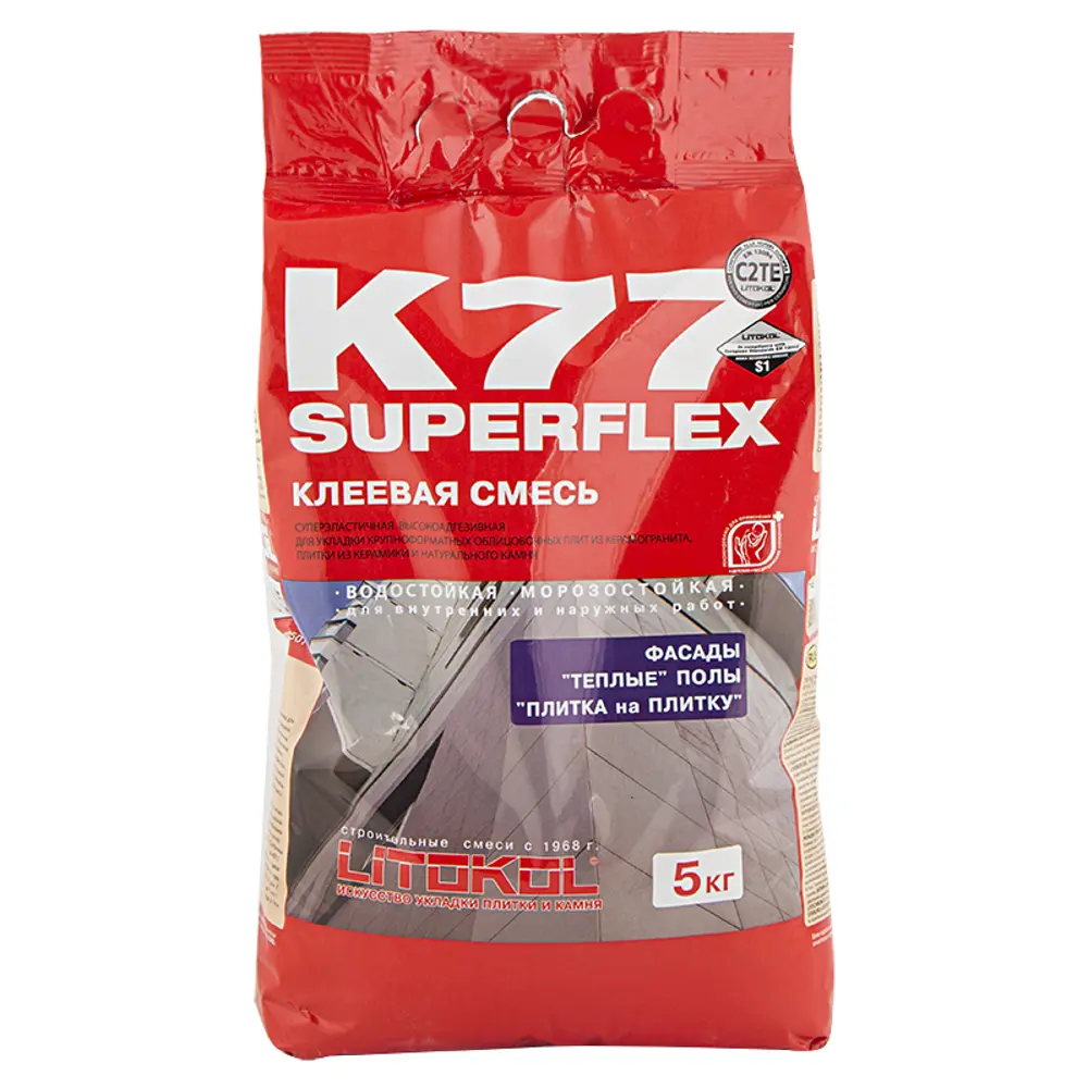 Клей для плитки Litokol Superflex K77 5 кг 14229105 STLM-2119051