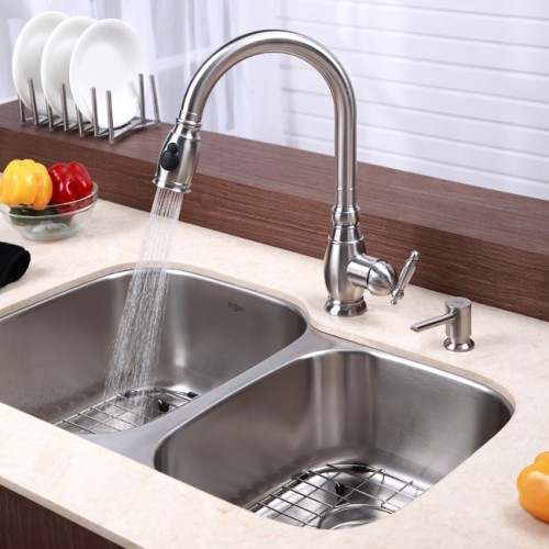 KBU24 Мойка кухонная прямоугольная Krausru  - Вид №6