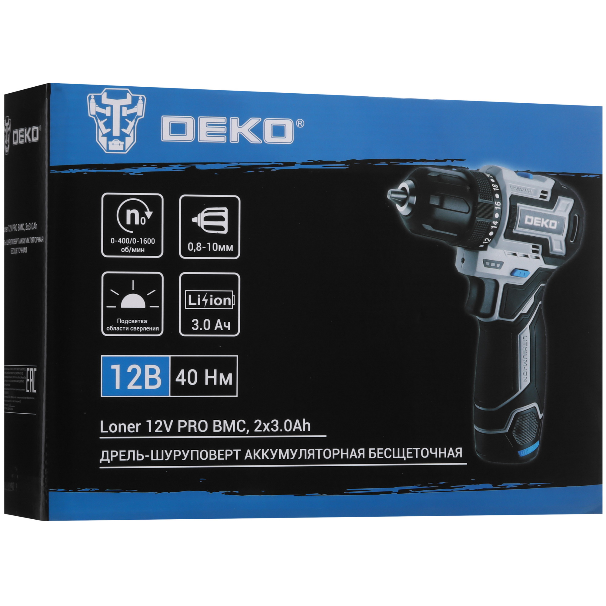 Дрель-шуруповерт DEKO Loner 12V PRO 5463224 STDN-0099761 - Вид №10