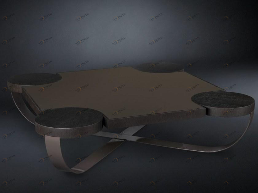 VGnewtrend Низкий квадратный журнальный столик из дуба Drummond 7511640.00 