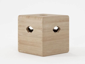 Пуф из массива дерева