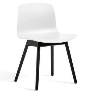 Стул AAC12, белый с черными ножками