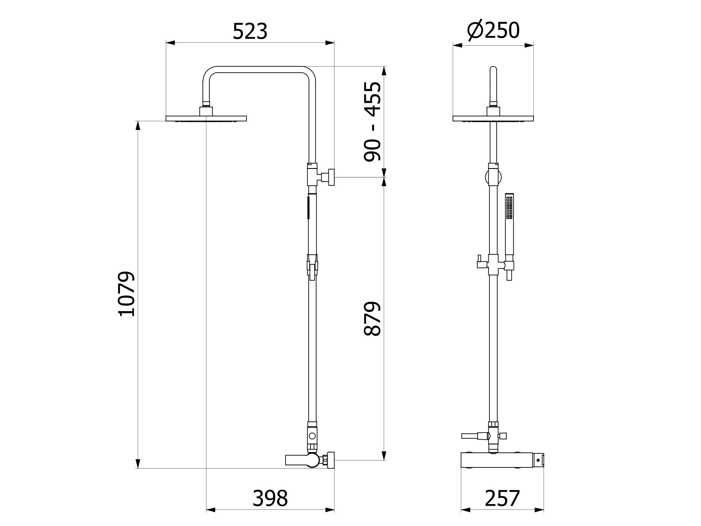 Настенная душевая колонна с ручным душем IB WhyNot? ARCH-00125376 - Вид №2