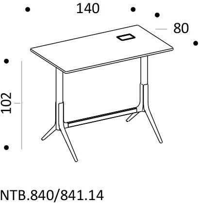 ICF Прямоугольный рабочий стол с регулируемой высотой Notable sun-id-1452750 - Вид №8