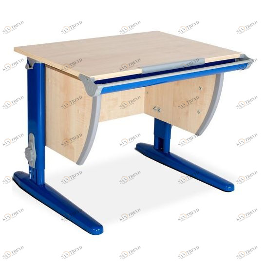 Парта детская клен с синими металлическими ножками "Деми" СУТ-14 MEALUX  00-3947134 Синий;бежевый Santreyd 